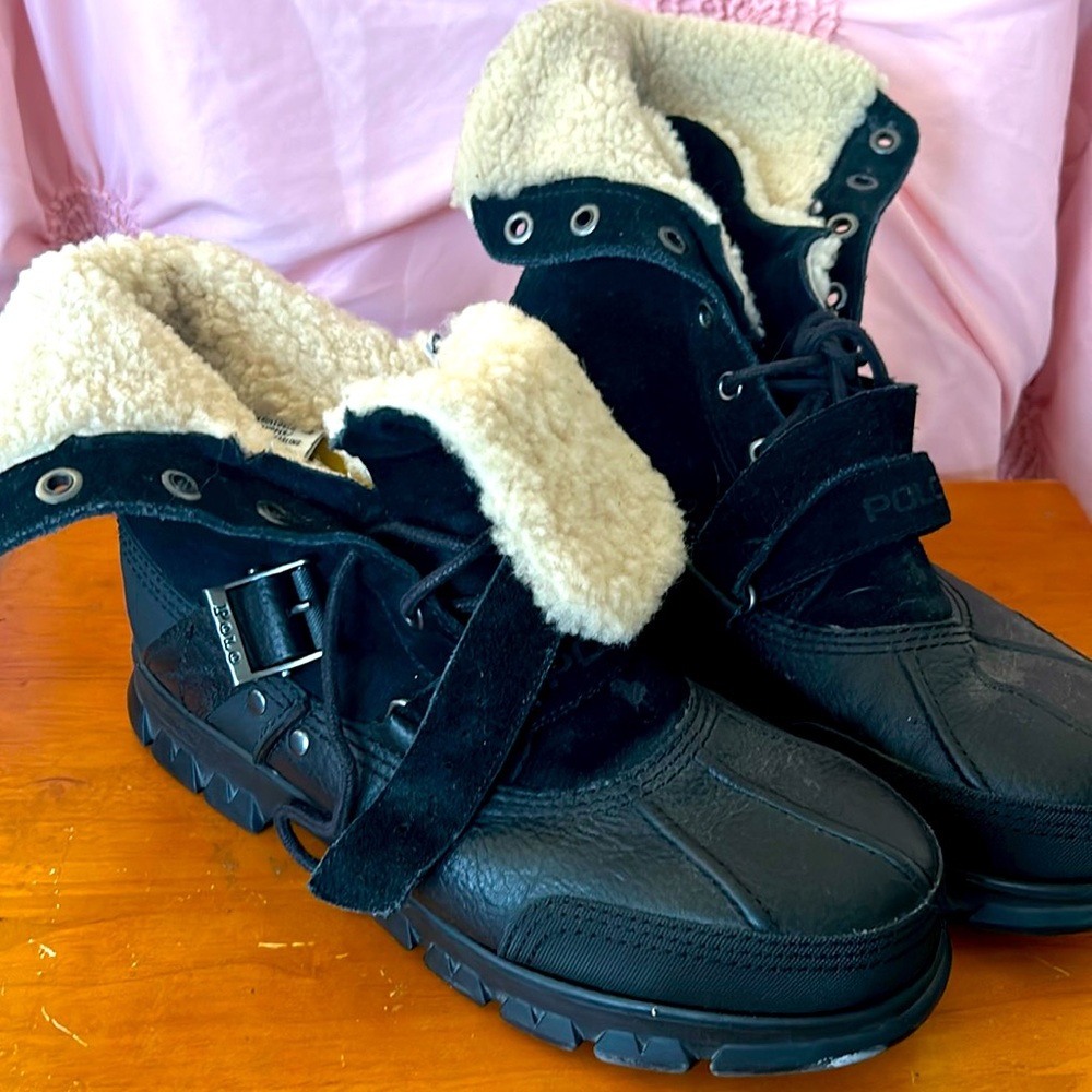 Ralph Lauren Polo Tavin Rollover Shearling Boots